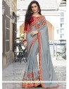 Grey Designer Saree