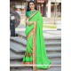 Satin Silk Embroidered Work Designer Traditional Saree