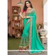 Resham Work Sea Green Designer Traditional Saree