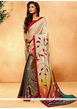 Multi Colour Print Work Printed Saree