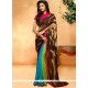 Print Work Multi Colour Crepe Jacquard Printed Saree