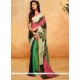 Multi Colour Crepe Jacquard Printed Saree