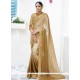 Faux Chiffon Beige And Cream Shaded Saree