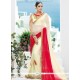 Faux Georgette Cream Shaded Saree