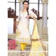 Chanderi Cream Embroidered Work Readymade Suit