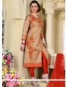 Chanderi Embroidered Work Readymade Suit