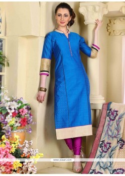 Chanderi Embroidered Work Readymade Suit