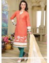 Chanderi Embroidered Work Readymade Suit