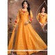 Orange Chanderi Readymade Anarkali Suit