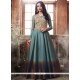 Resham Work Green Floor Length Anarkali Suit