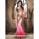 Crepe Jacquard Embroidered Work Shaded Saree