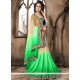 Crepe Jacquard Patch Border Work Shaded Saree