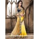 Crepe Jacquard Embroidered Work Shaded Saree