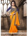 Embroidered Work Crepe Jacquard Saree