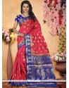 Art Silk Rose Pink Designer Traditional Saree