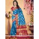 Blue Art Silk Traditional Designer Saree