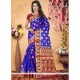 Blue Weaving Work Traditional Saree