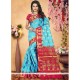 Blue Weaving Work Designer Traditional Saree