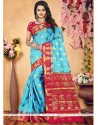 Blue Weaving Work Designer Traditional Saree