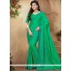 Embroidered Crepe Silk Designer Traditional Saree In Green