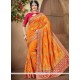 Embroidered Work Mustard Traditional Designer Saree