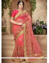 Net Pink Classic Designer Saree