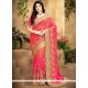 Crepe Silk Rose Pink Designer Traditional Saree