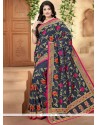 Dupion Silk Multi Colour Designer Traditional Saree