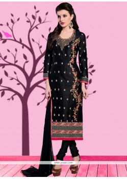 Embroidered Work Churidar Suit