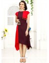 Plain Work Rayon Party Wear Kurti