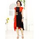 Black And Orange Party Wear Kurti