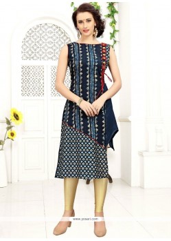 Rayon Print Work Party Wear Kurti