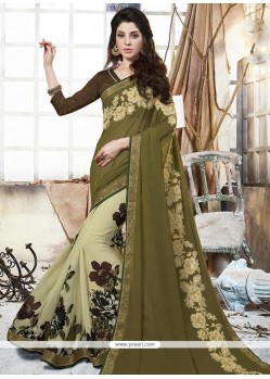 Faux Georgette Multi Colour Print Work Printed Saree