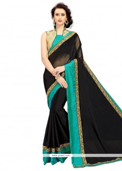 Lace Work Chiffon Satin Classic Saree