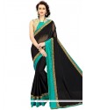 Lace Work Chiffon Satin Classic Saree