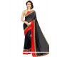 Black Chiffon Satin Classic Saree