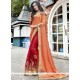 Patch Border Work Faux Georgette Half N Half Designer Saree