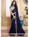 Satin Resham Work Designer Saree