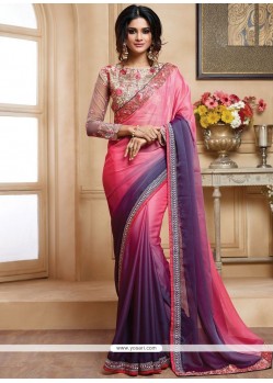 Faux Chiffon Shaded Saree