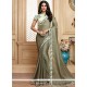 Faux Chiffon Grey Classic Saree