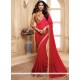 Satin Resham Work Shaded Saree