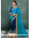 Satin Designer Half N Half Saree