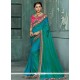 Art Silk Lace Work Shaded Saree