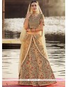 Banarasi Silk Beige Resham Work Lehenga Choli