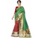 Green And Red Traditional Designer Saree