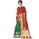 Art Silk Green And Red Designer Traditional Saree