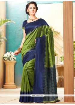 Embroidered Work Green Traditional Saree