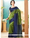 Embroidered Work Green Traditional Saree