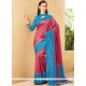 Embroidered Work Pink Traditional Saree