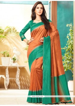 Jute Silk Embroidered Work Traditional Saree